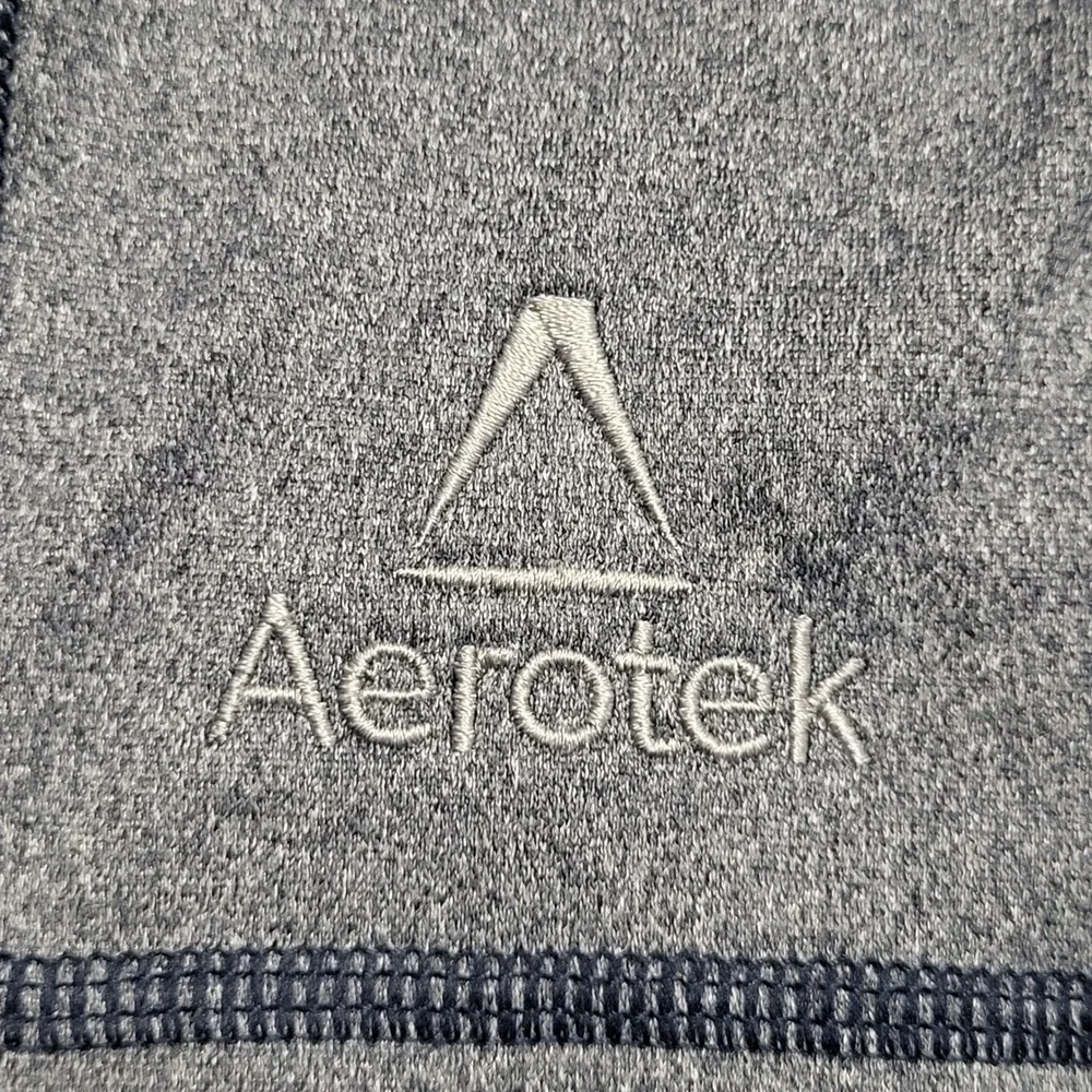 The North Face Mens XL Quarter Zip Pullover Heather Grey Aerotek Performance Top
